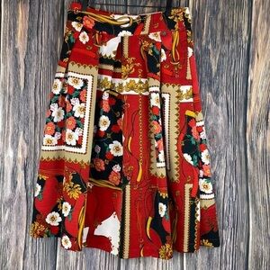 7th Avenue Design Studio NY & Co. Floral Print Pleated Skirt W/ Pockets- Size 6